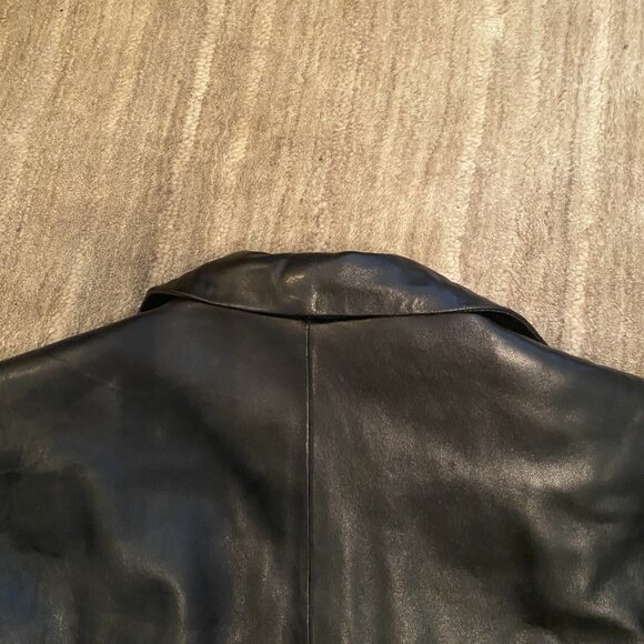 Alfani Women's Soft 100% Leather Black Blazer Jacket Size XL Brand New with tags - Picture 13 of 16